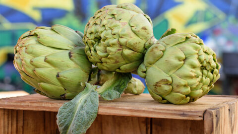 fresh-green-mediterranean-artichokes-wooden-box-sale-one-holiday-market